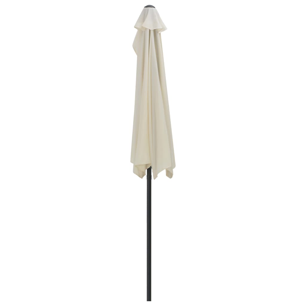 NNEVL Balcony Parasol with Aluminium Pole Sand 270x135 cm Half-4